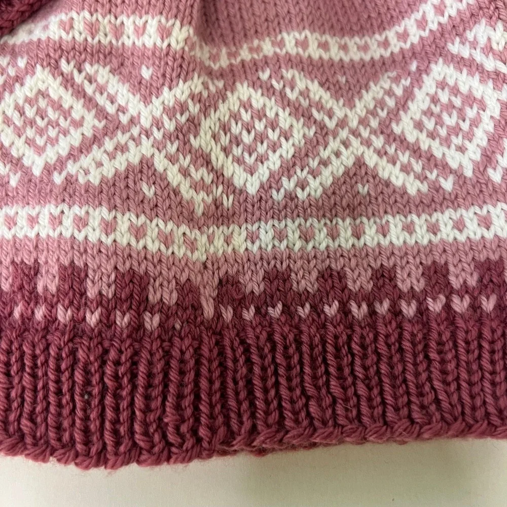Norwegian Handknit Anne Jorunn Fair Isle Hat Beanie & Ear Headband Set New‎